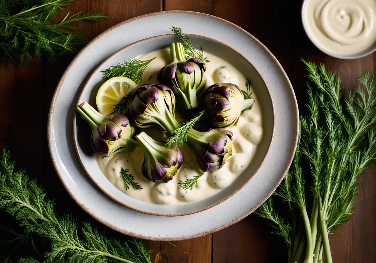 Artichokes with Yogurt Sauce