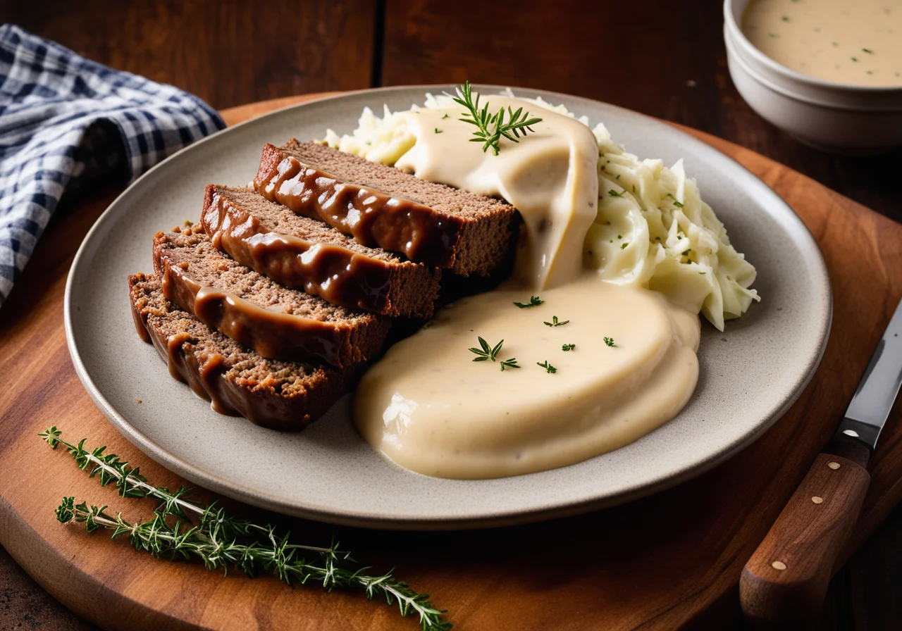Fake Hare with Fried White Cabbage (Meatloaf)