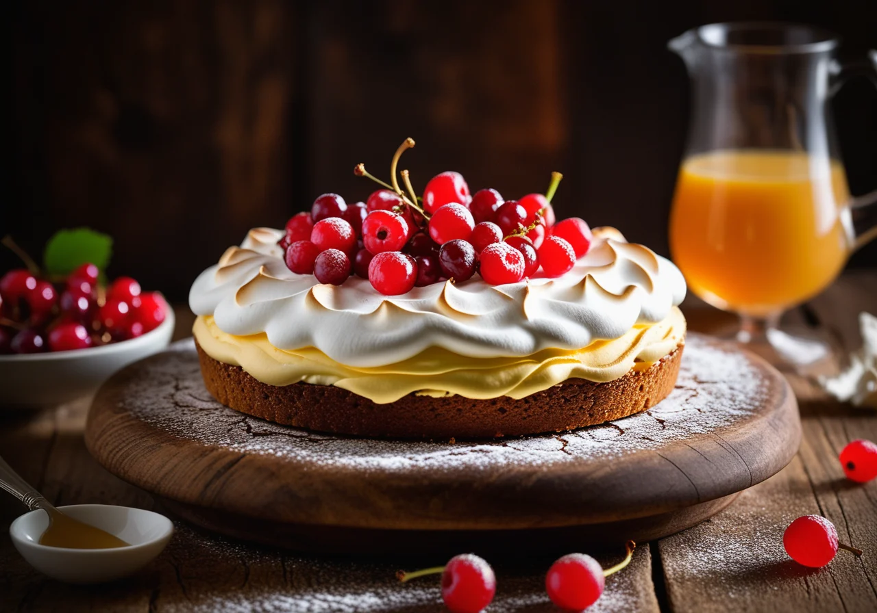 Currant Cake with Meringue