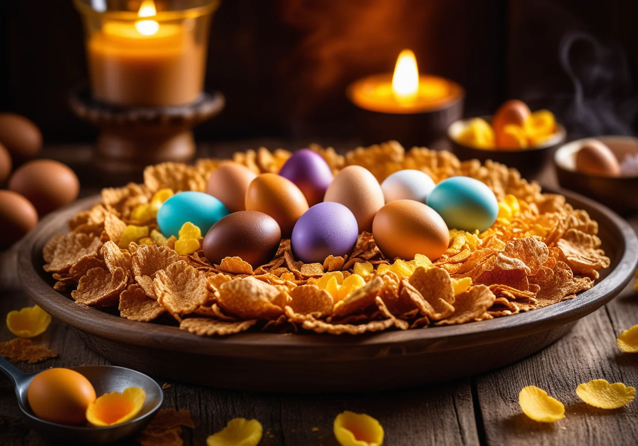 Cornflake Nest with Sugar Eggs