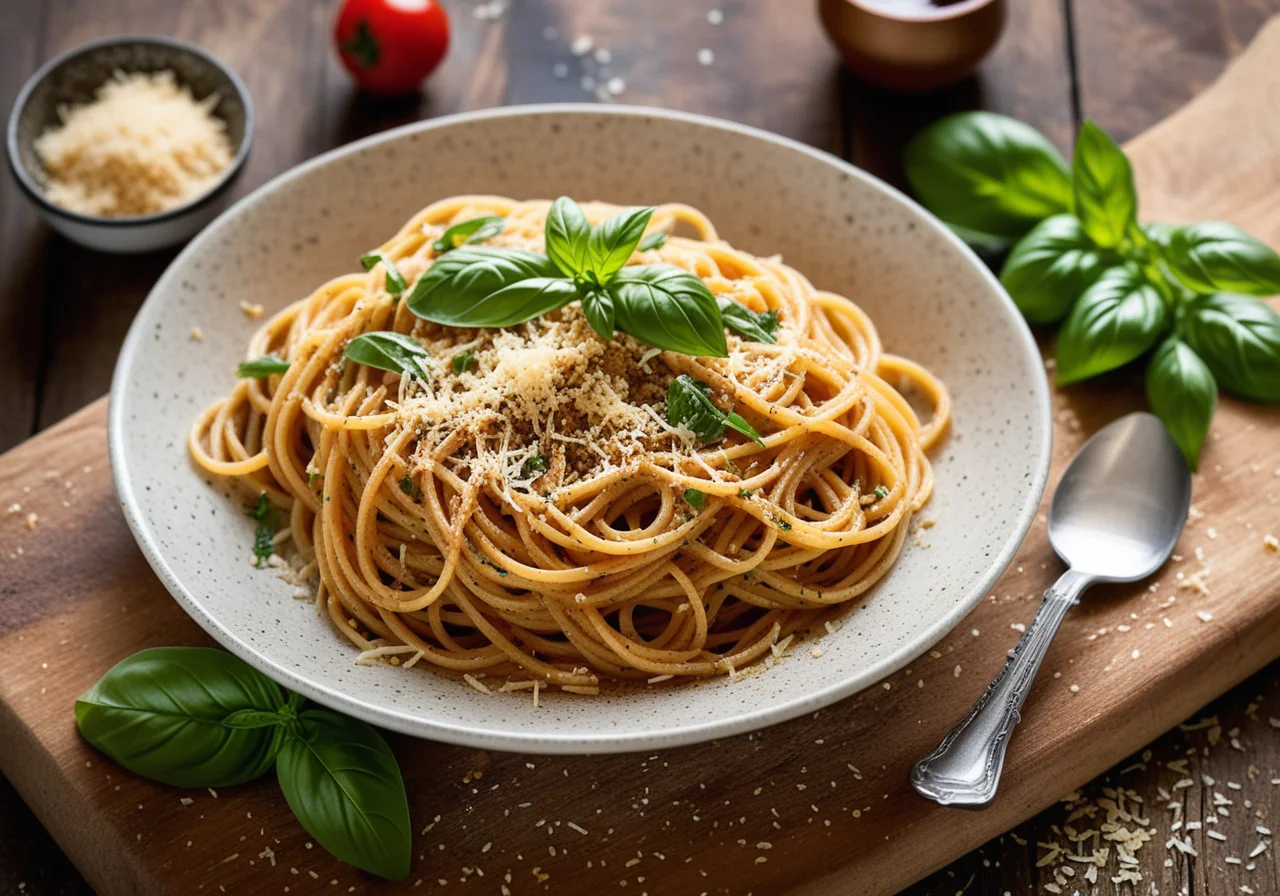 Spaghetti with Breadcrumbs and Garlic