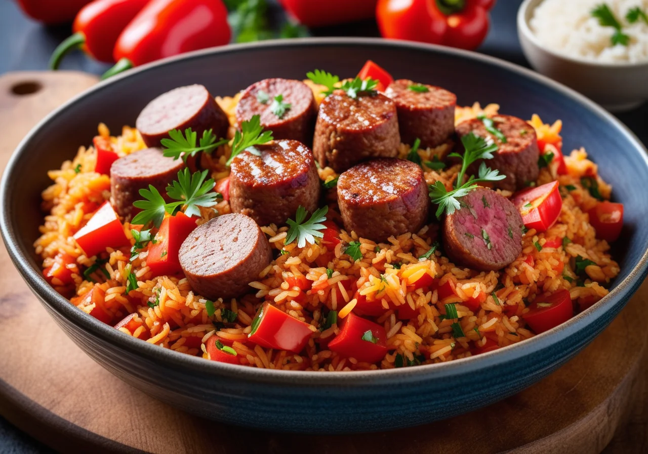 Paprika Rice with Sausage
