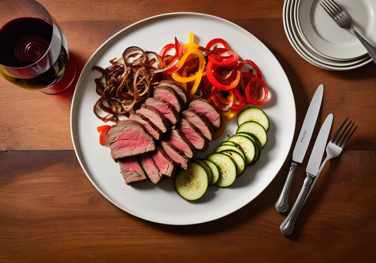 Roasted Vegetables with Beef and Knofi Bread