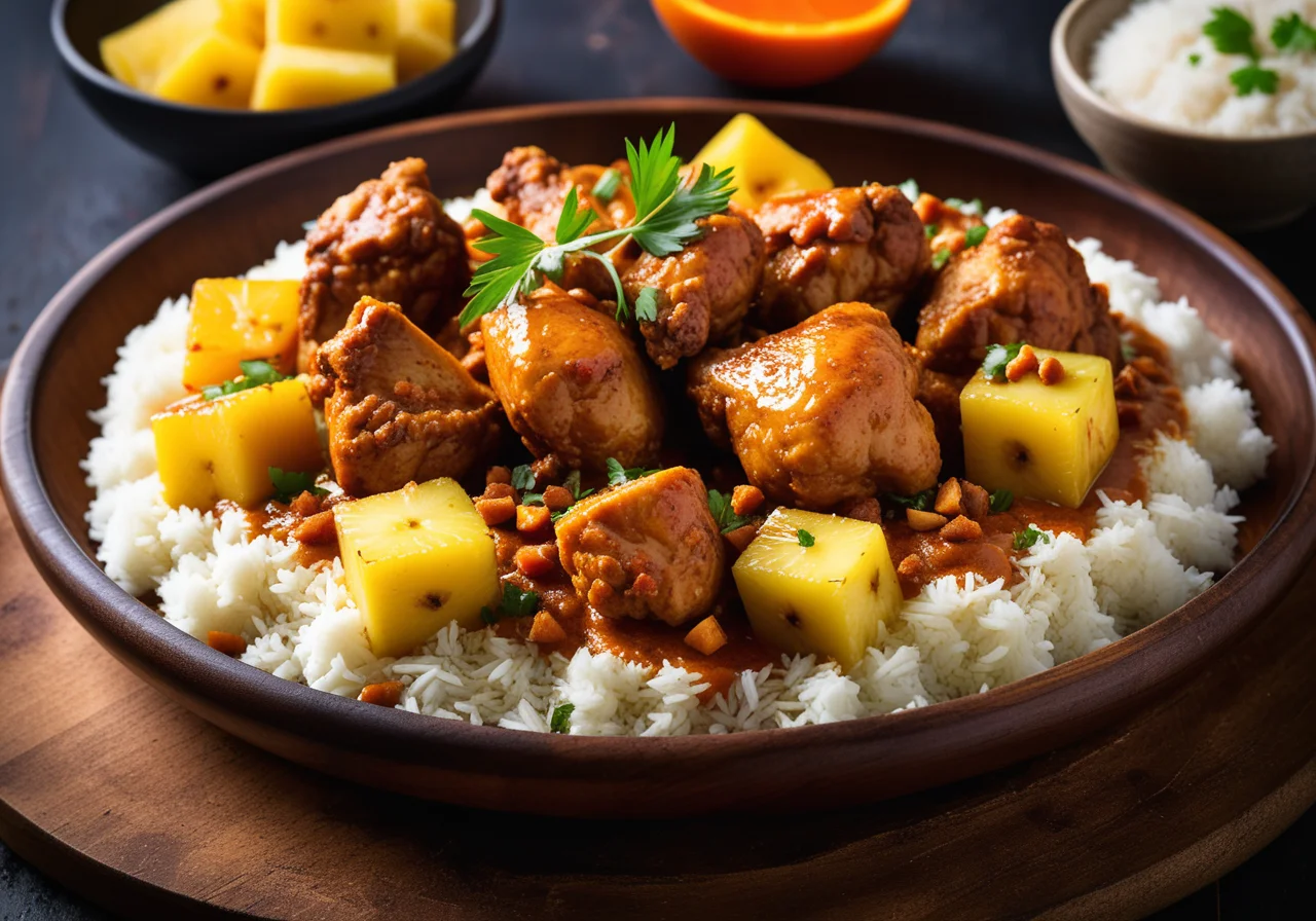 Pineapple Chicken with Curry