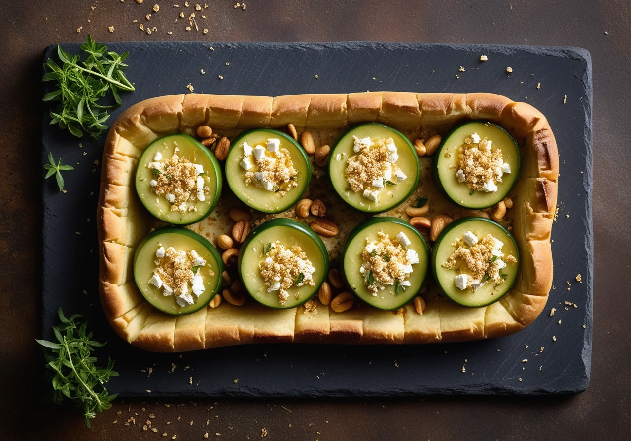 Filled Rondini with feta and cashews