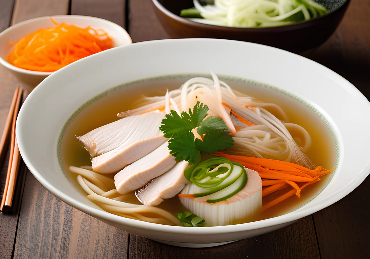 Rice Noodle Soup with Chicken