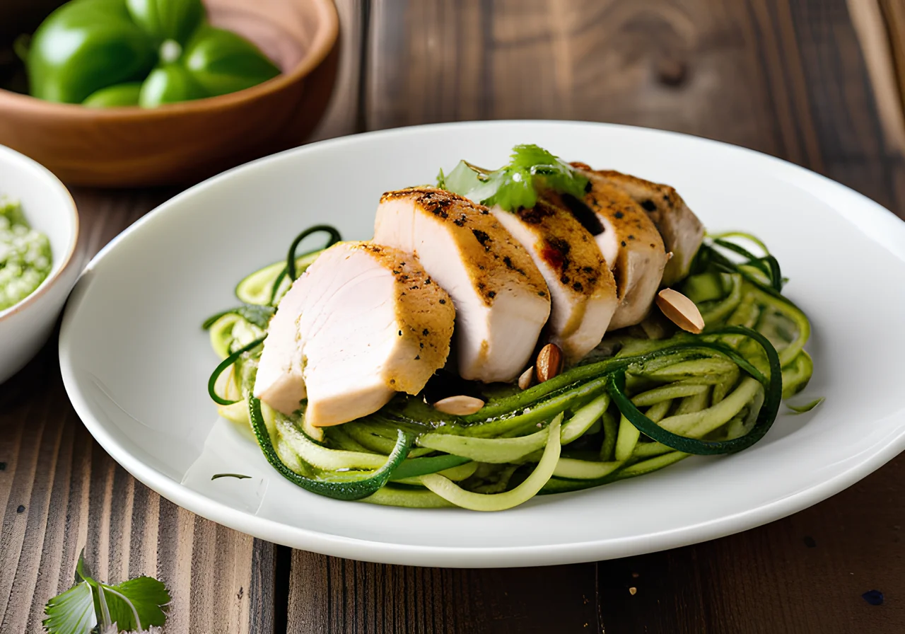 Chicken Breast with Zucchini Noodles