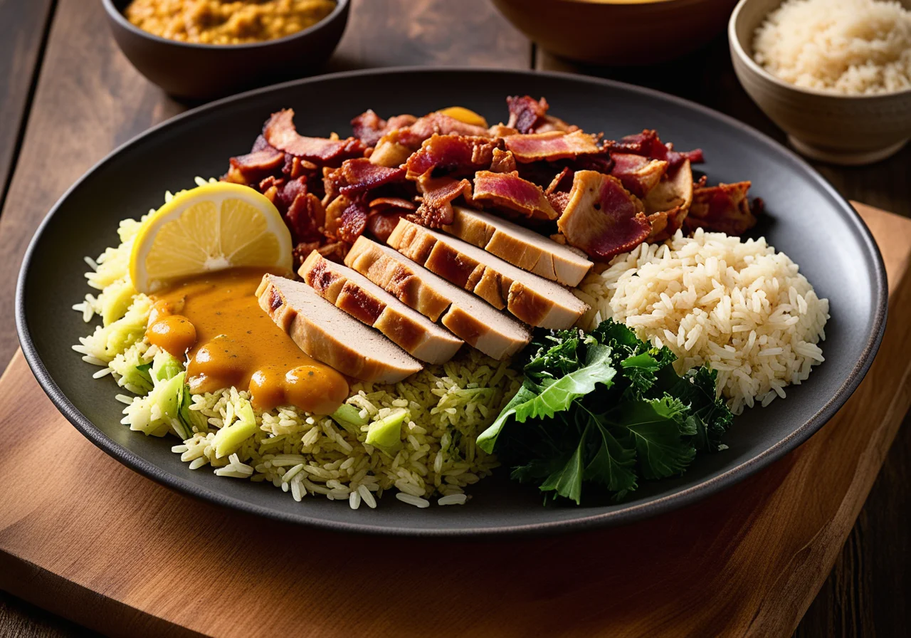 Turkey curry with savoy cabbage