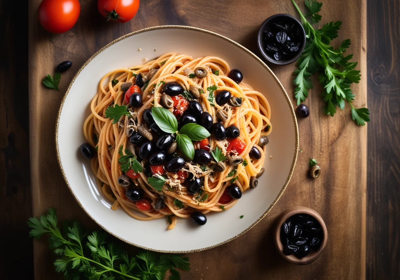 Pasta with Olives and Sardines