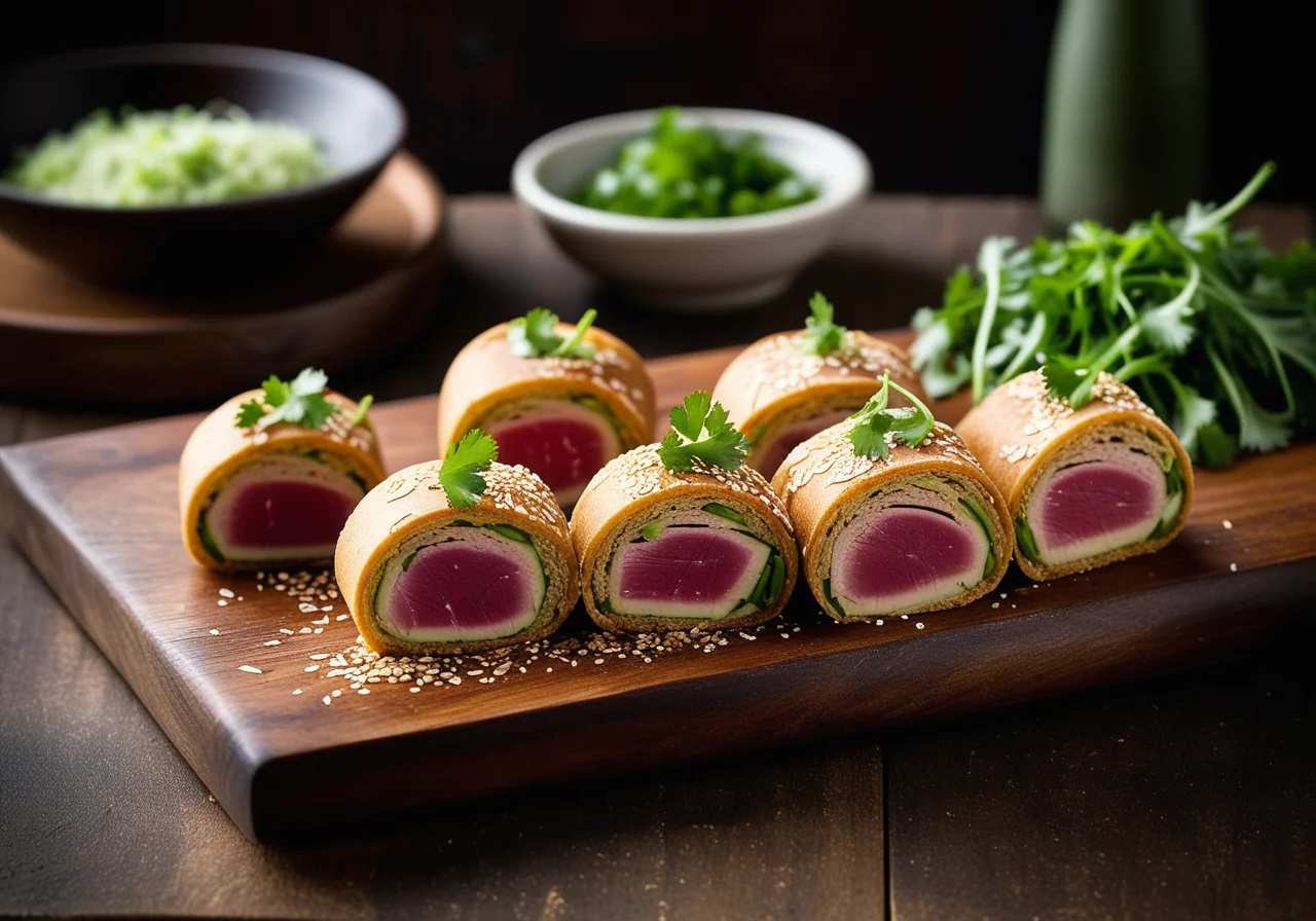 Tuna in Sesame Batter Wrap