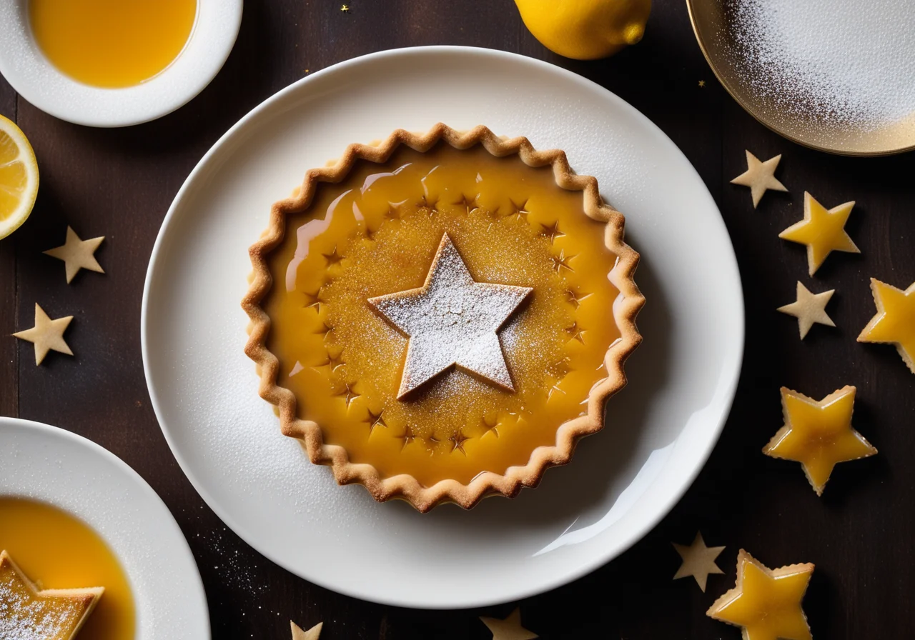 Linzer Tart with Stars