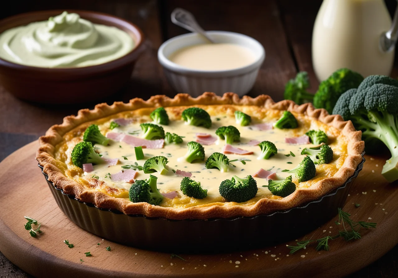 Quiches with Broccoli and Bacon