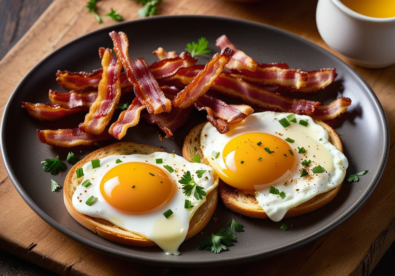 Fried Eggs with Bacon