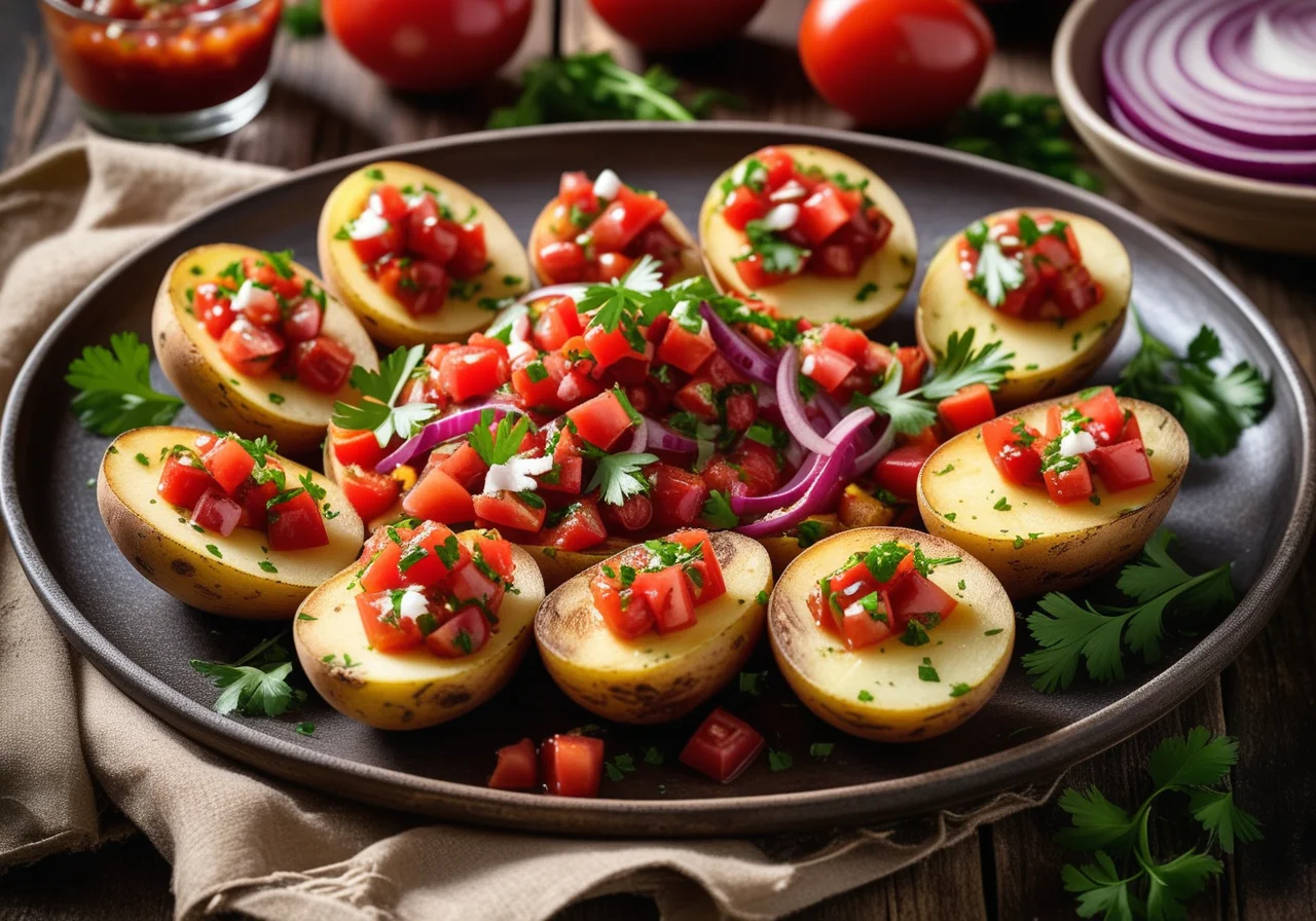 Boiled Potatoes with Salsa
