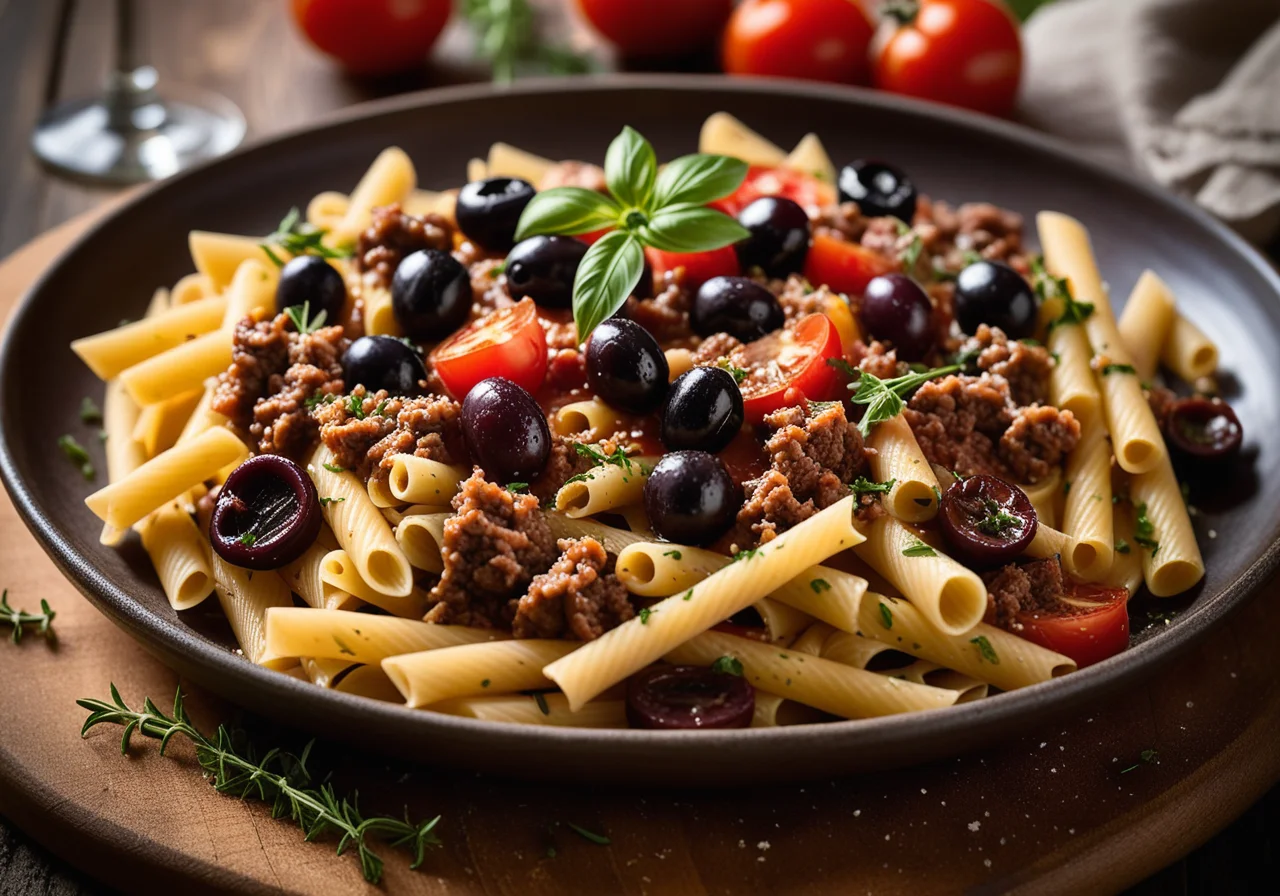 Wide Band Pasta with Lamb Meat Sauce