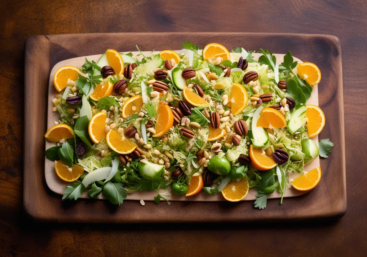 Fruitful Wheat Salad with Cabbage