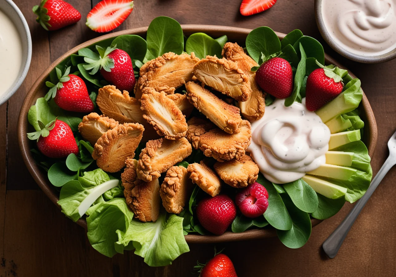 Salad with Crispy Chicken