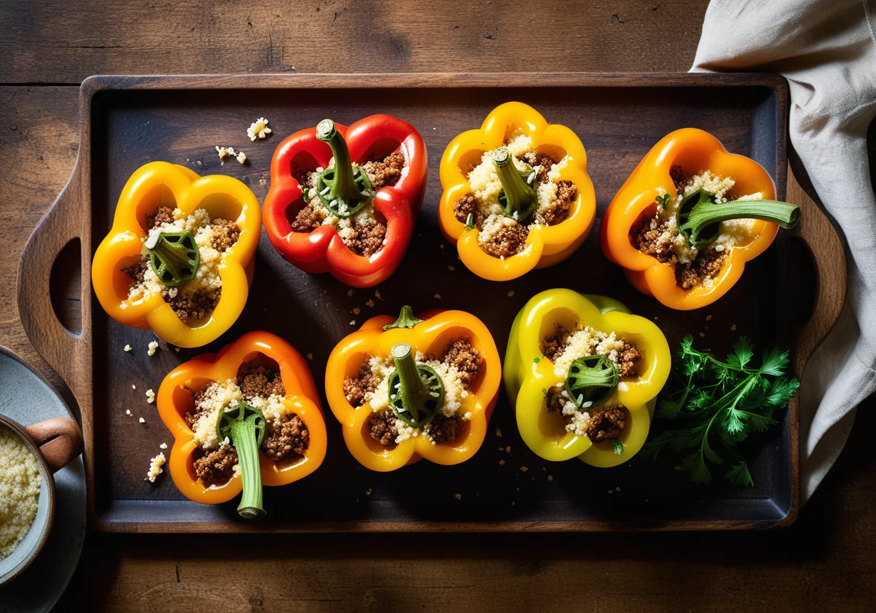 Stuffed Bell Peppers with Couscous Filling