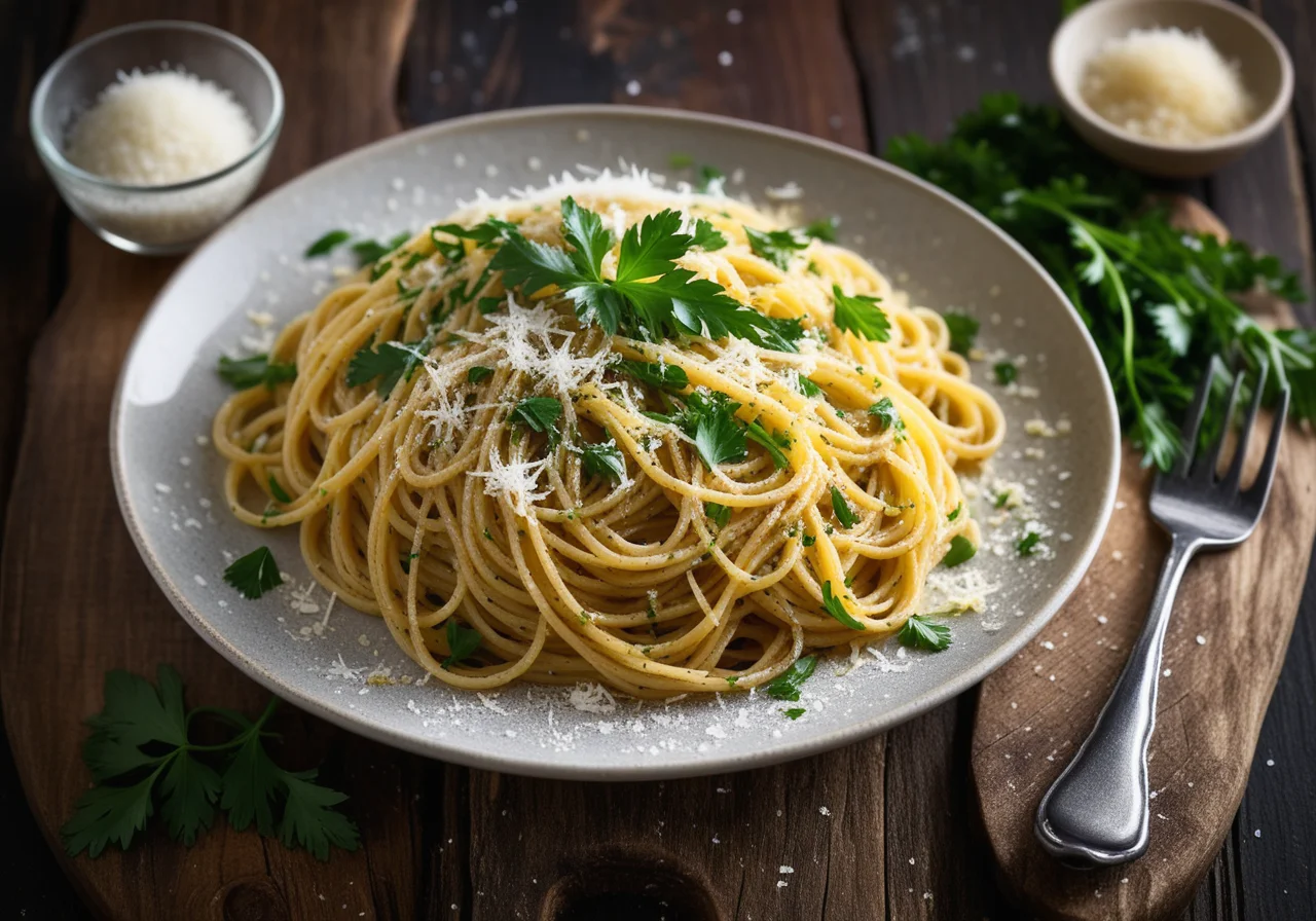 Spaghetti with Garlic and Anchovies