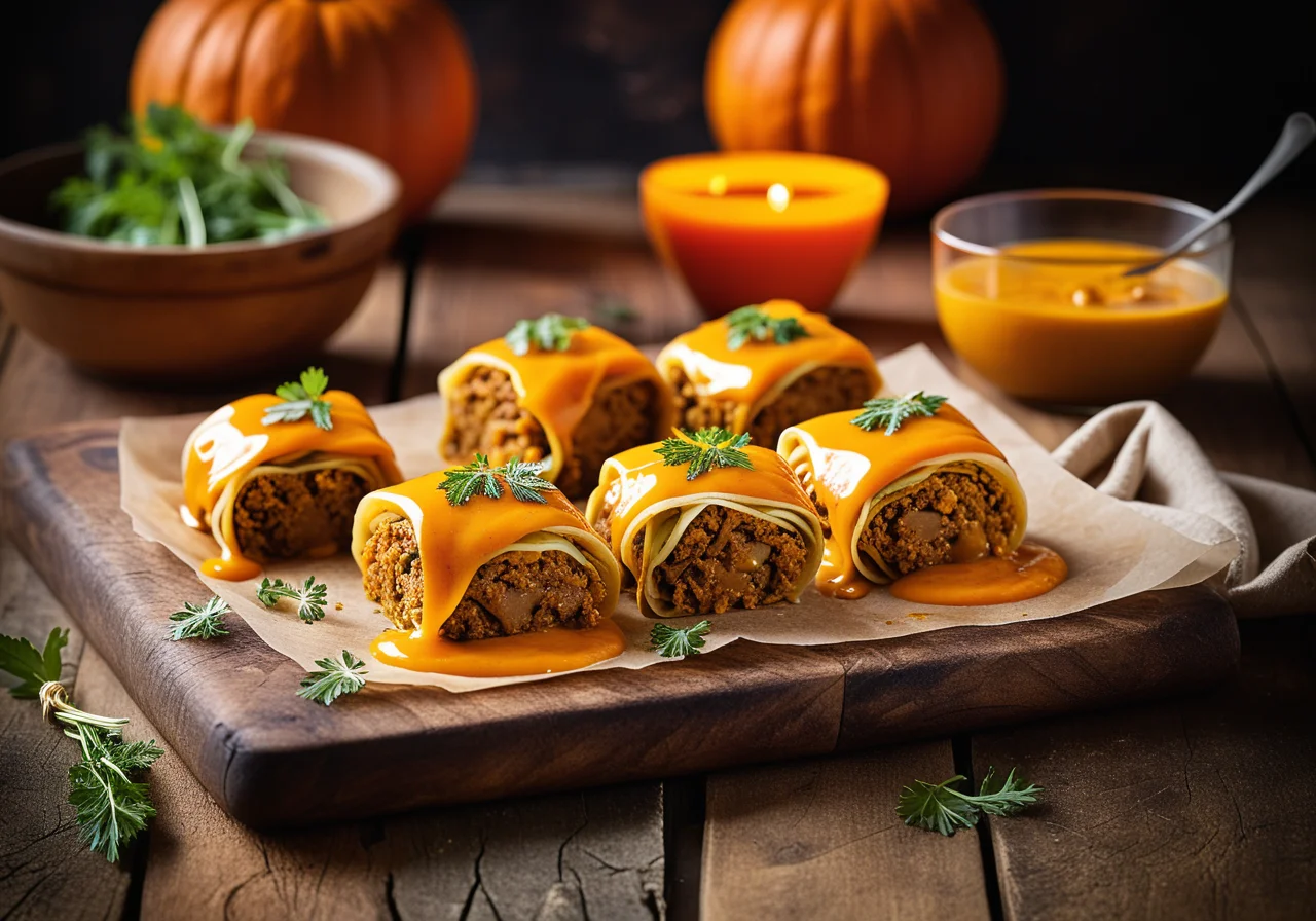 Cabbage Rolls with Pumpkin Filling