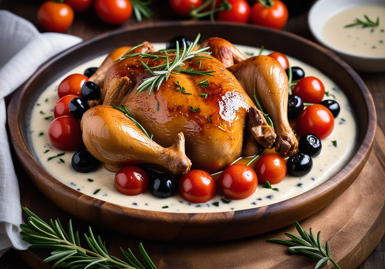 Braised Chicken in White Wine Sauce