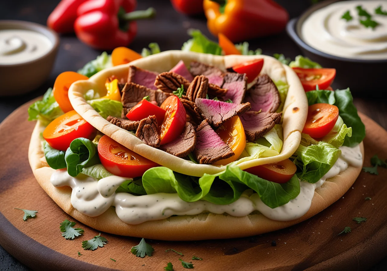 Pita Pocket with Veal and Salad