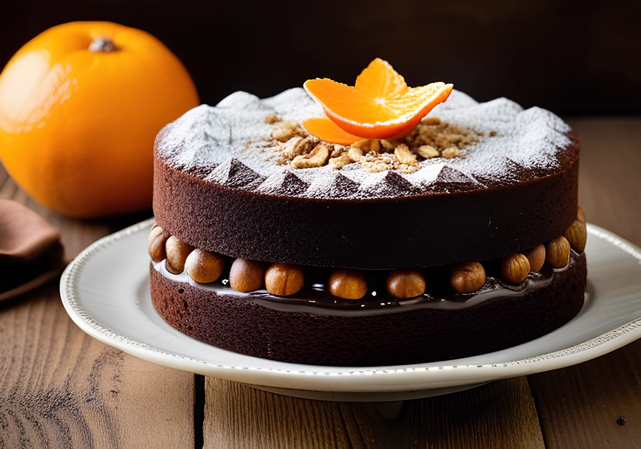 Nut-Chocolate Cake for Christmas
