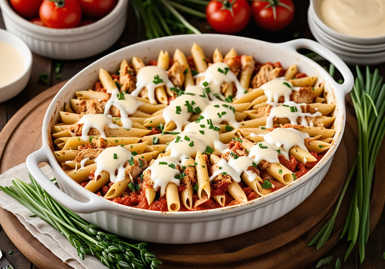 Penne Chicken Gratin