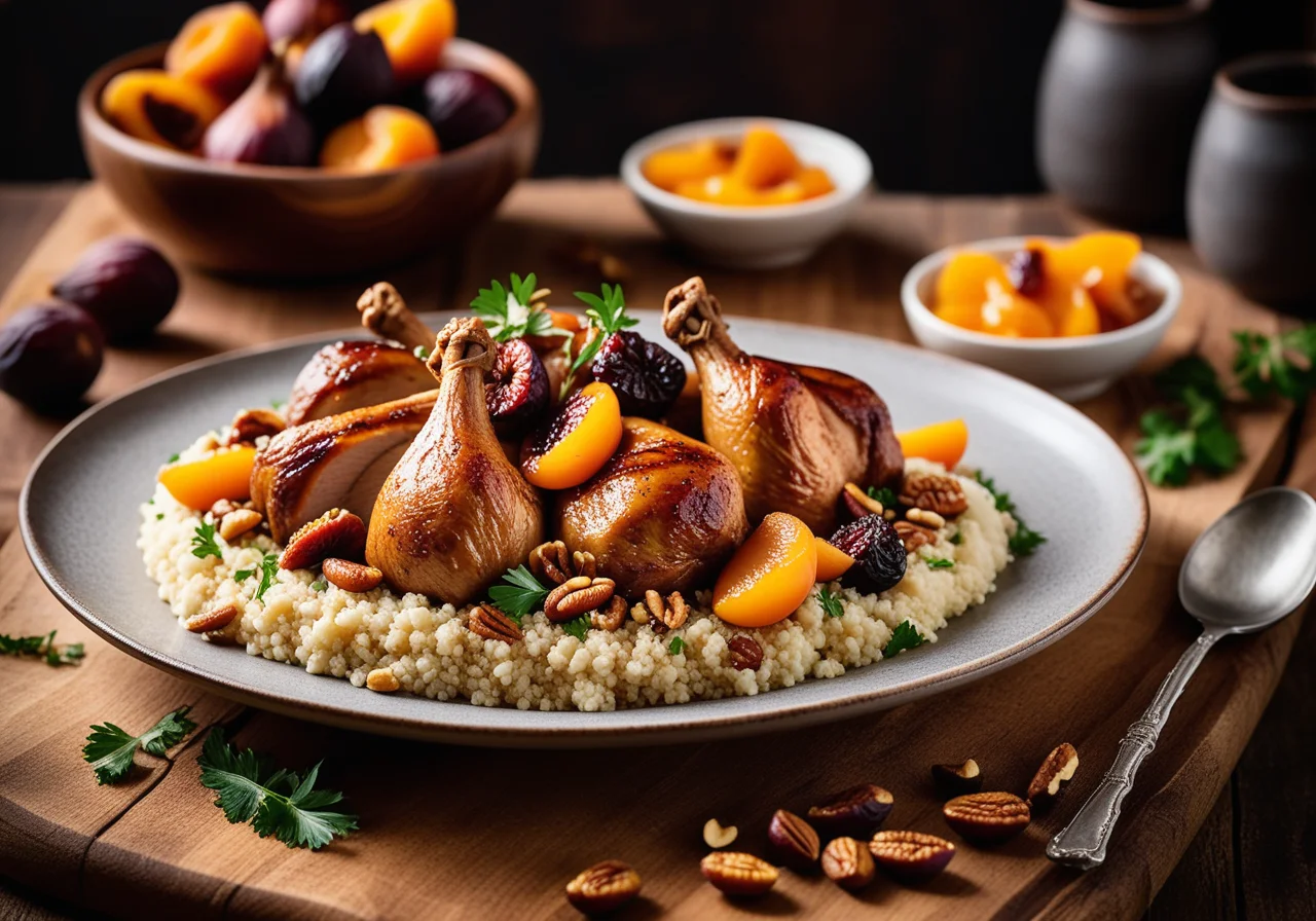 Chicken with Dried Fruit and Couscous