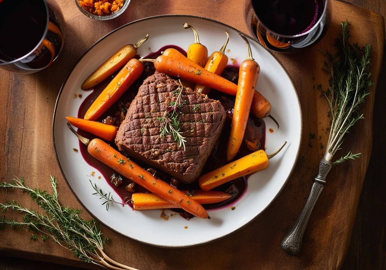 Festive Beef Cutlet Roast with Vegetables