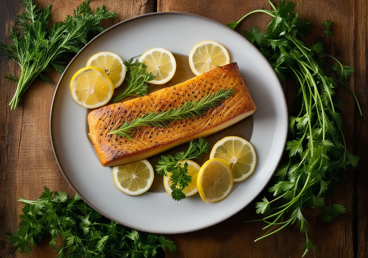 Rhönforelle and Potatoes with Herbs