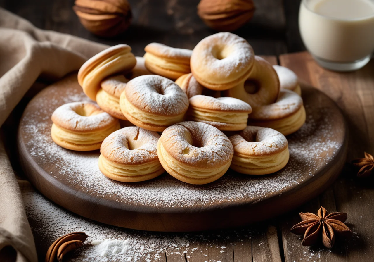 Vanilla crescents with spelt flour