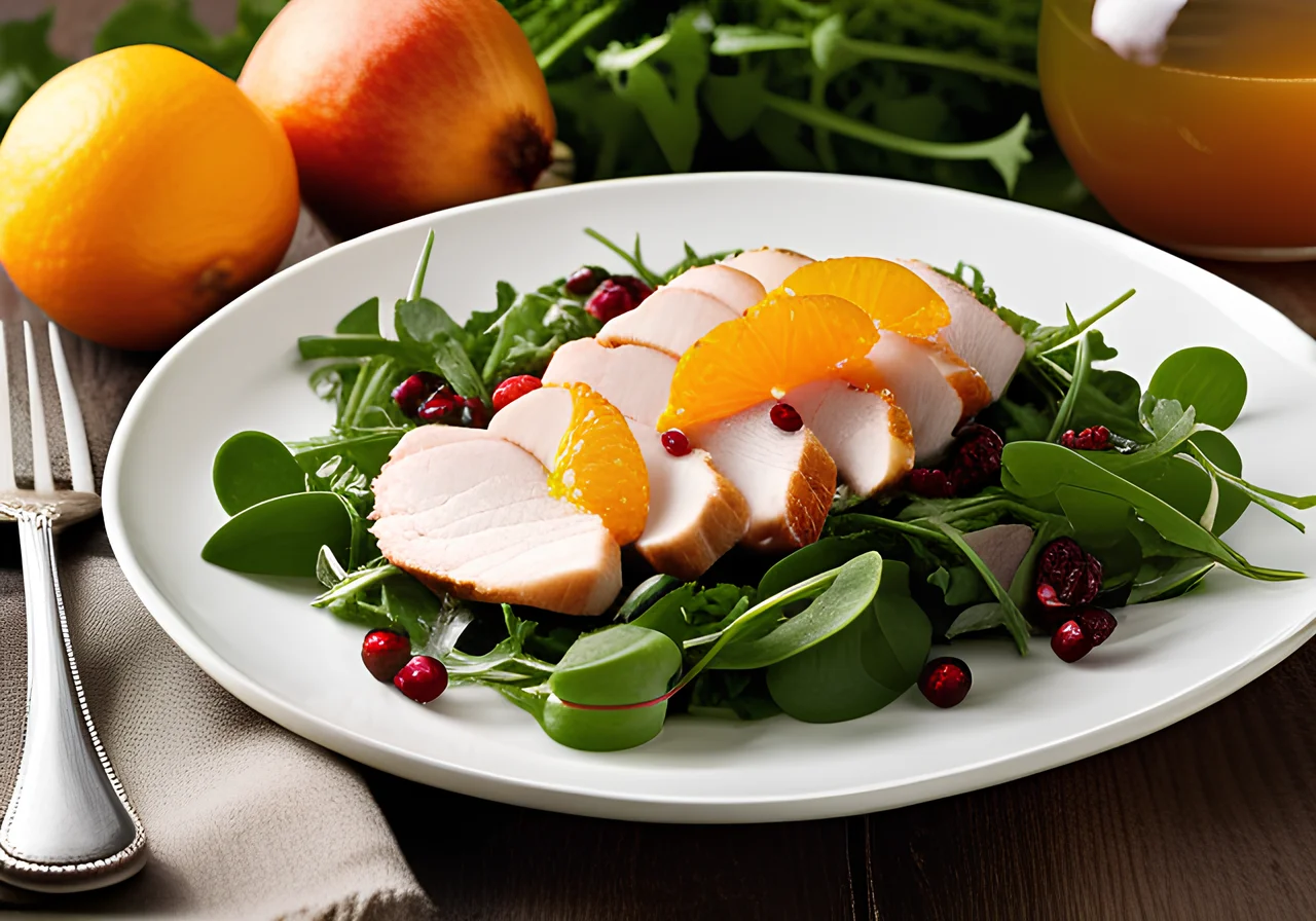 Fruitful Arugula Salad with Chicken