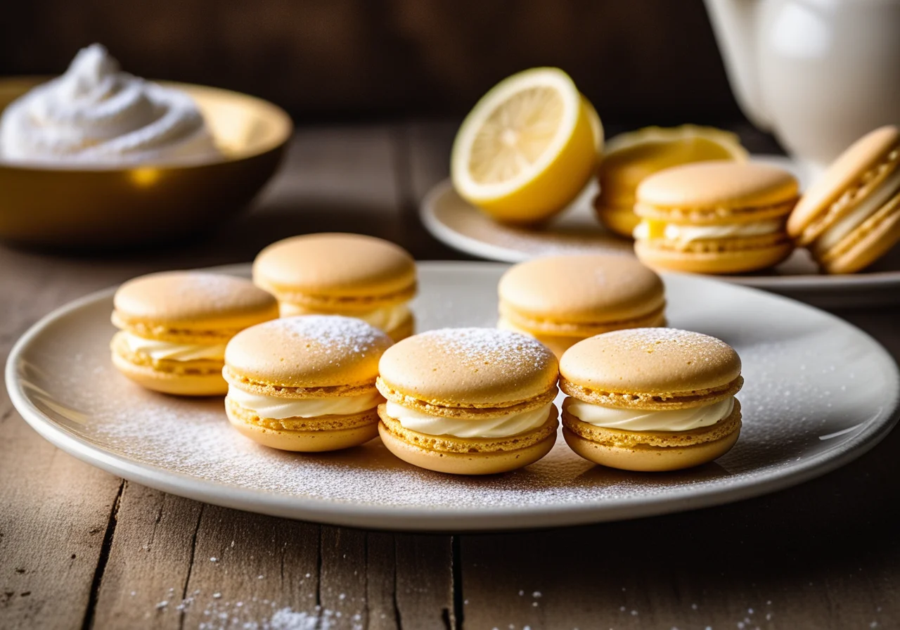 Lemon Cream Macarons