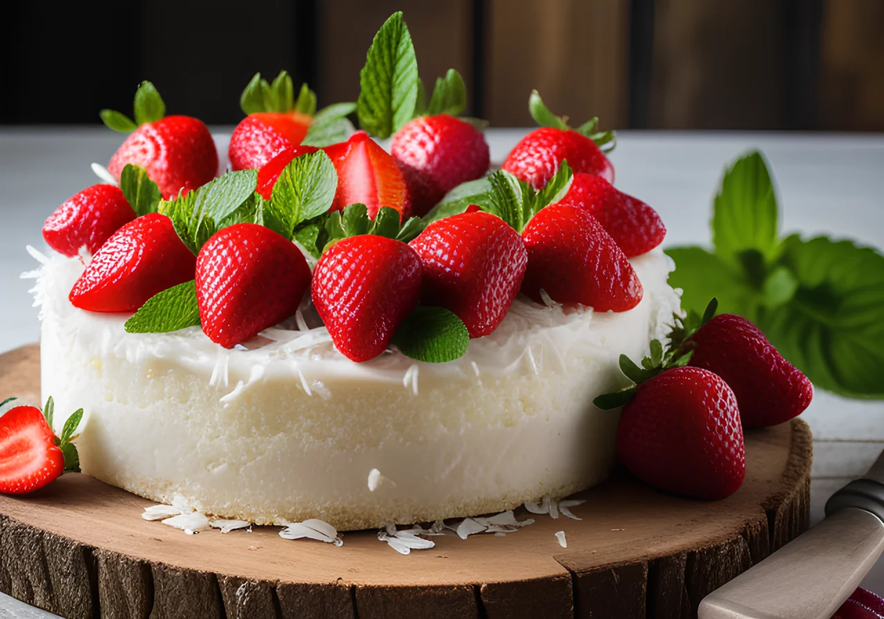 Strawberry Coconut Cake