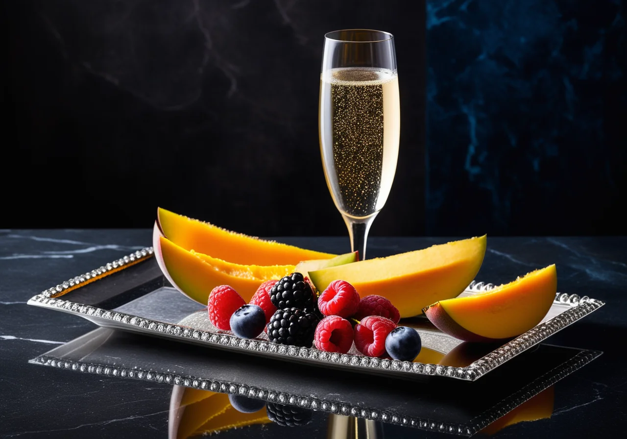 Champagne with Fruits