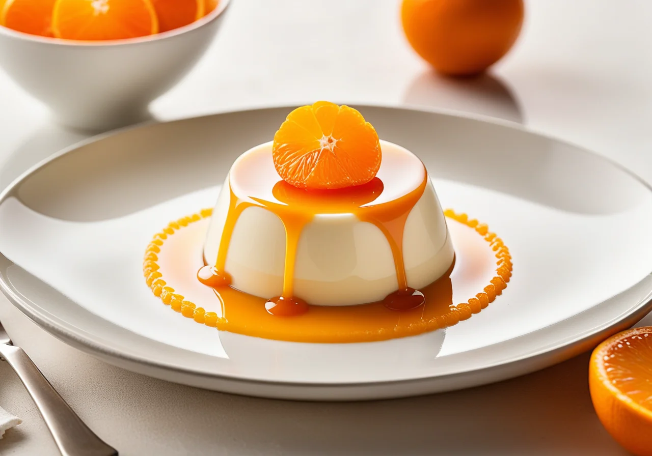 Panna cotta with Mandarin Sauce
