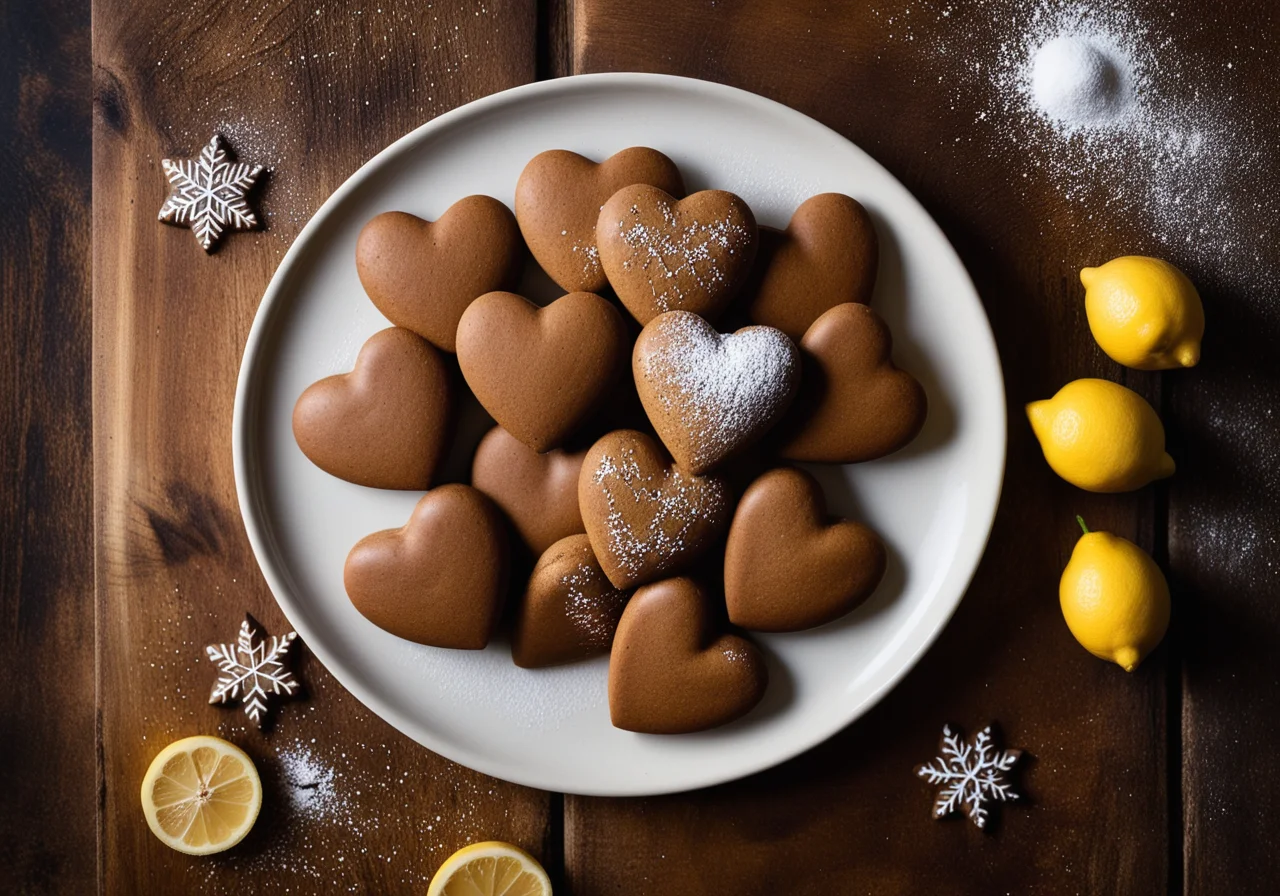 Lebkuchen Hearts with Chocolate Glaze