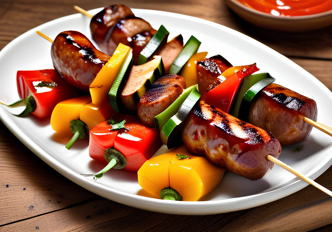 Colorful Sausage Skewers