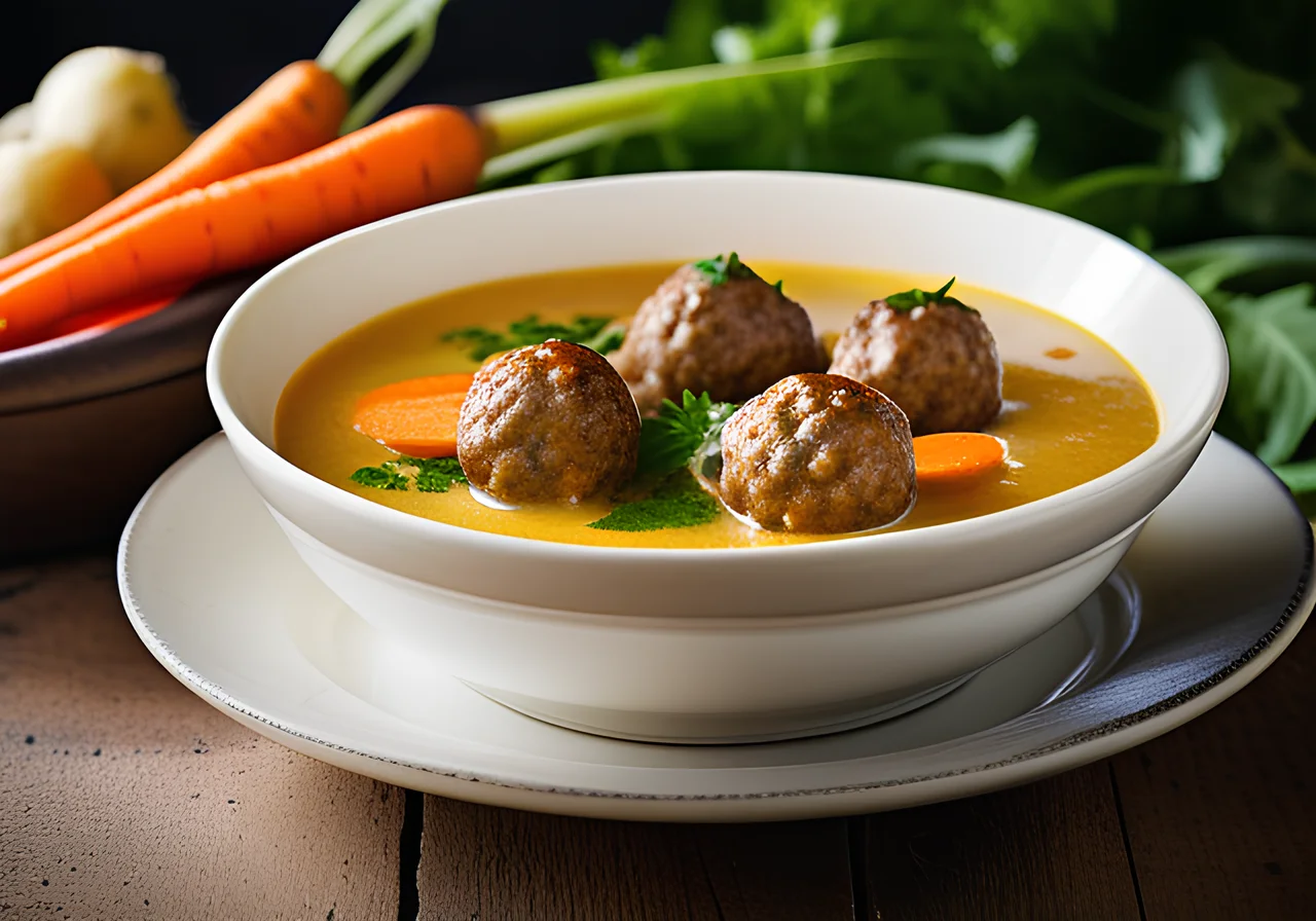 Vegetable Soup with Ground Meatballs