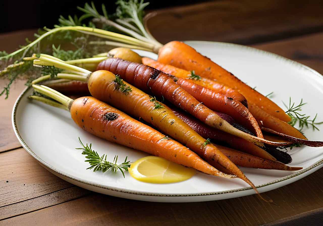 Carrots with Mustard and Maple Syrup
