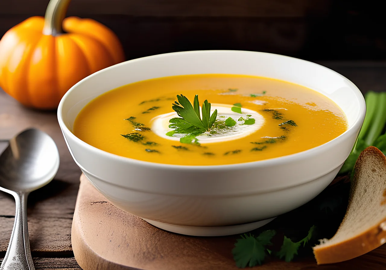 Creamy Pumpkin Soup with Vegetables