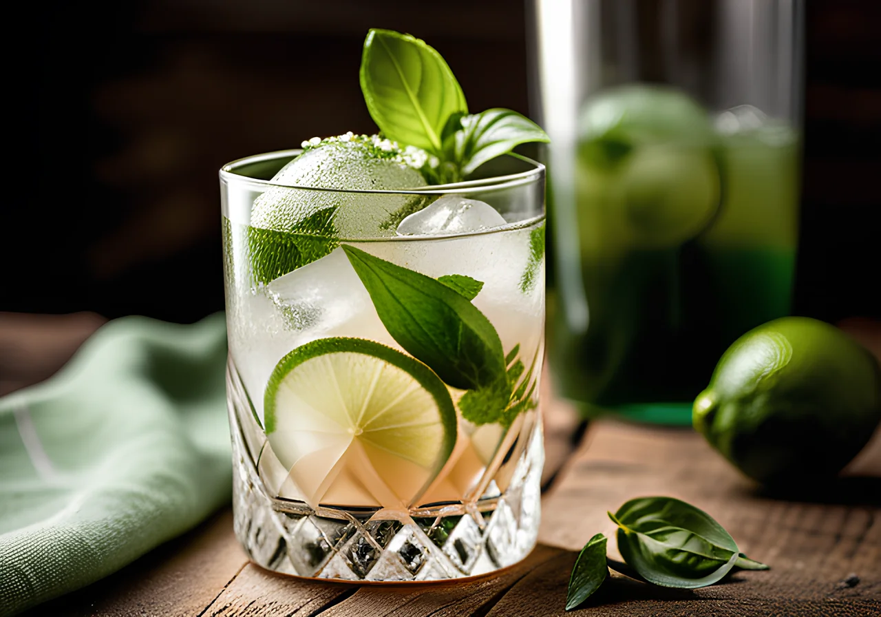 Lime Basil Cocktail