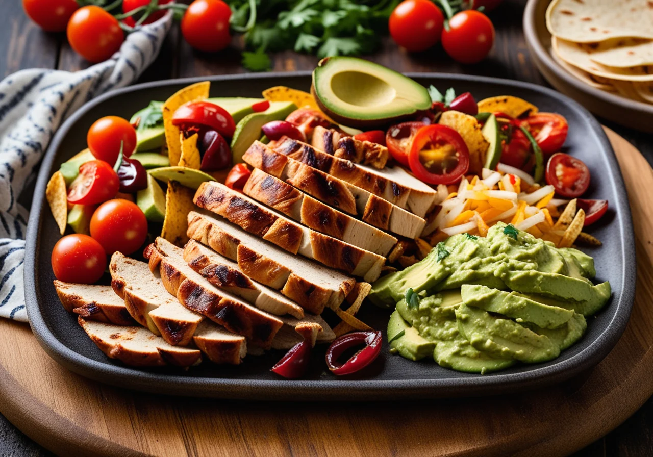 Chicken Fajitas with Guacamole