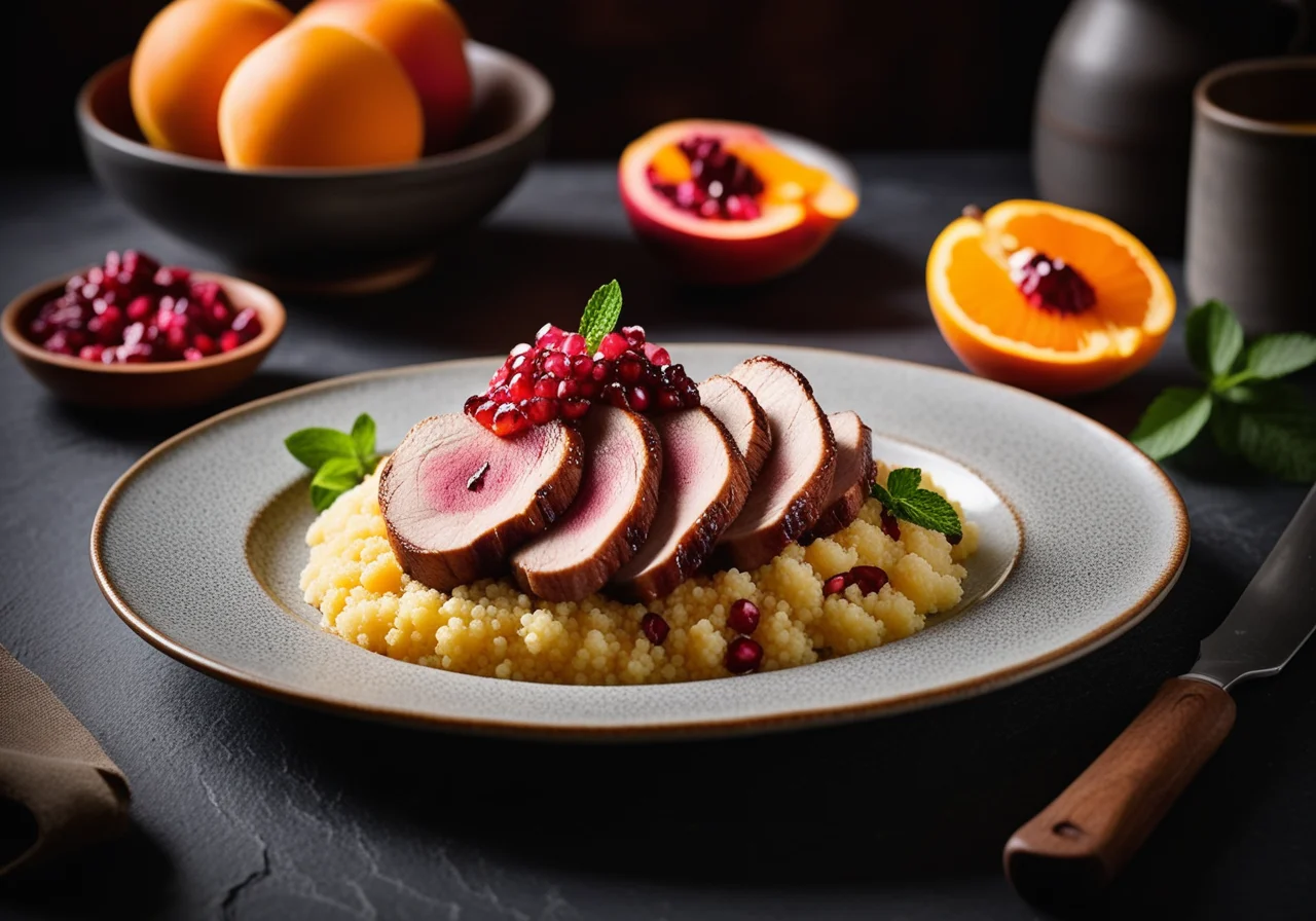 Duck Roast with Couscous