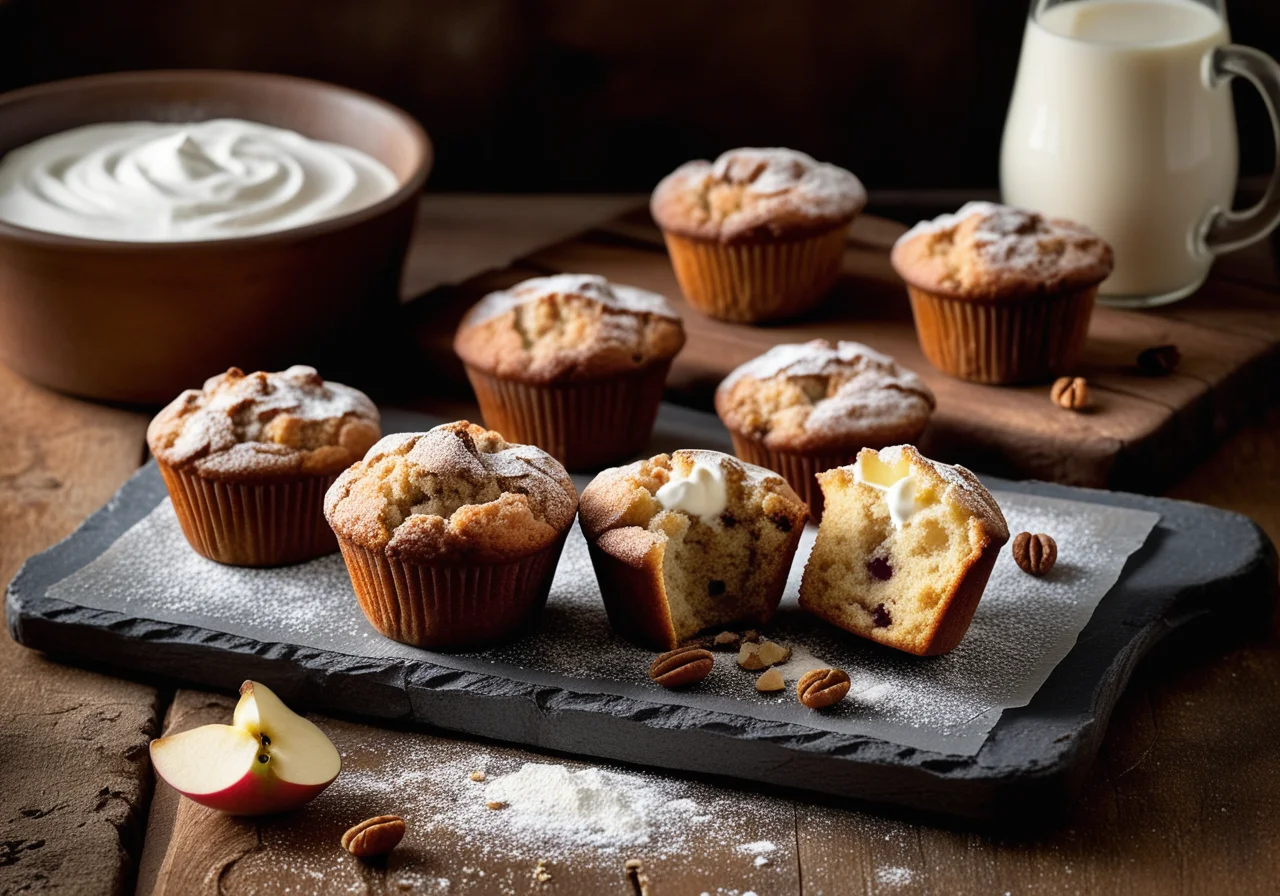 Apple Muffins with Sour Cream