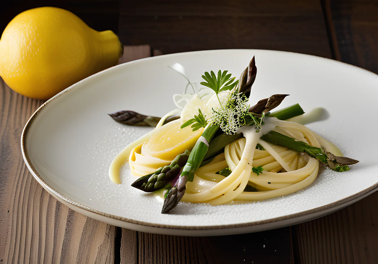 Pasta with Two Kinds of Asparagus