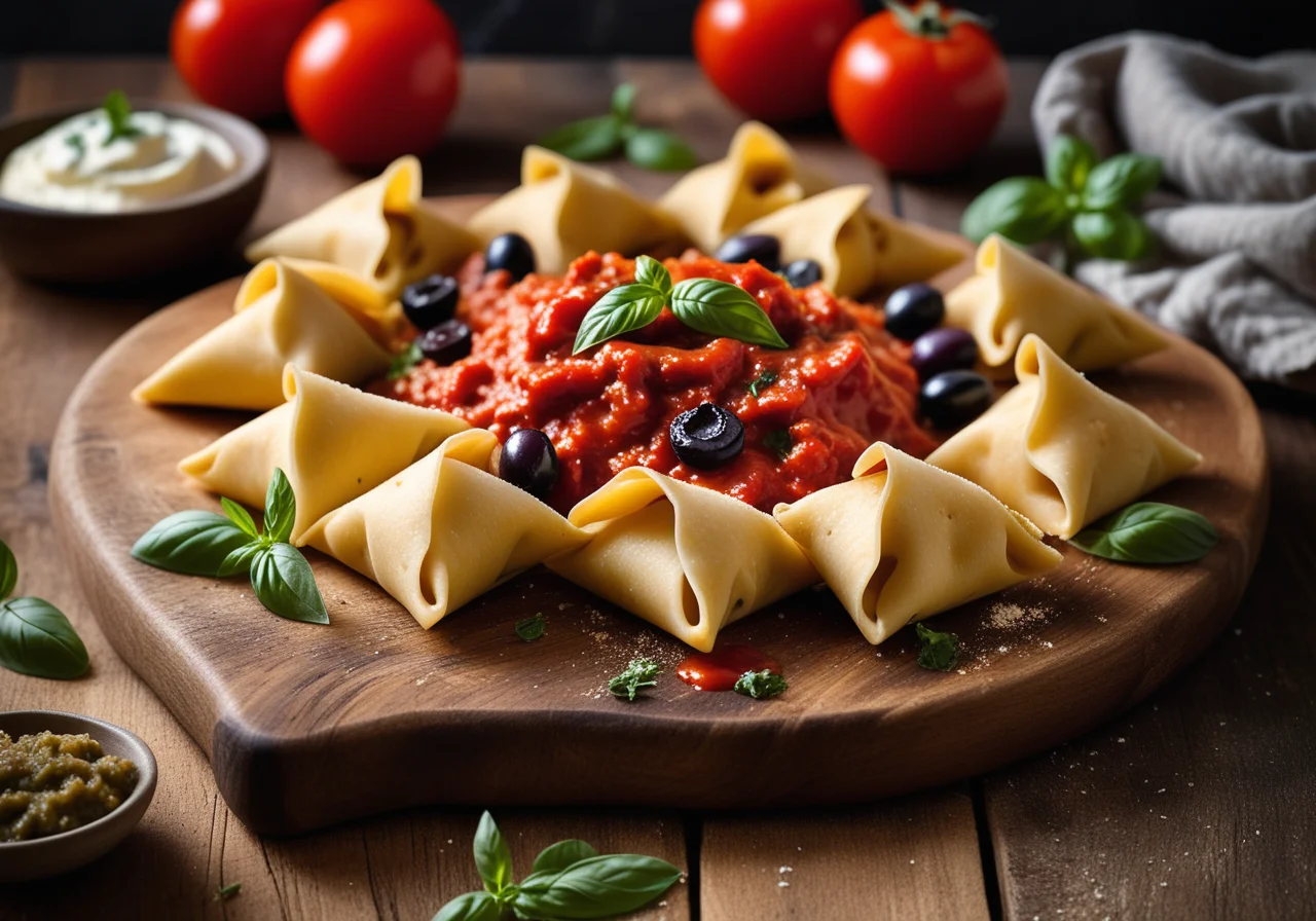 Ricotta Pasta Pockets with Tomato Sauce
