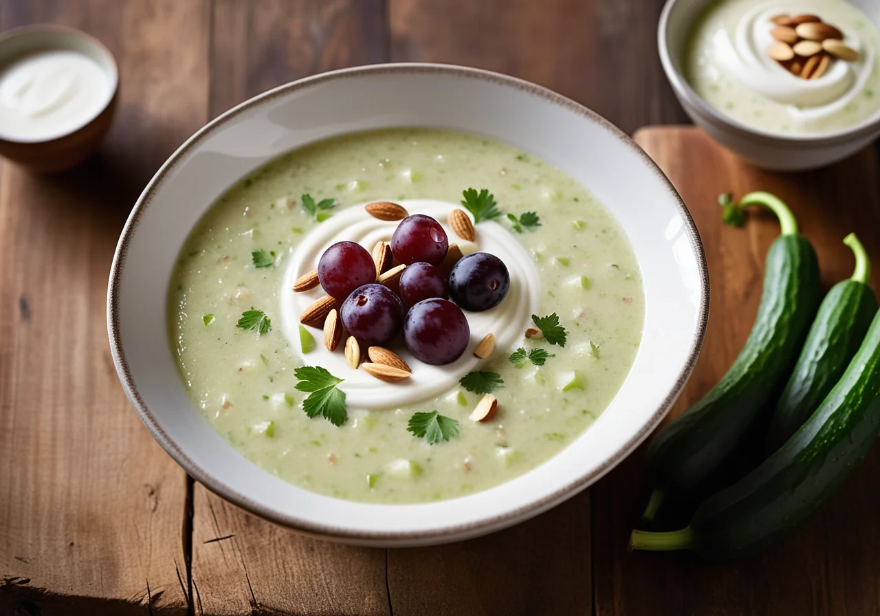 Cold Garlic Soup with Almonds