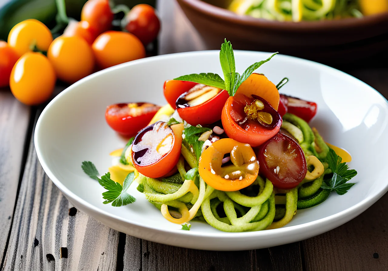 Zoodles with Mango Sauce